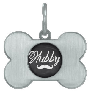 Mustache Groom Honeymoon hubby Namnbricka Husdjur