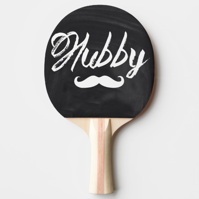 Mustache Groom Honeymoon hubby Pingisracket (Framsidan)