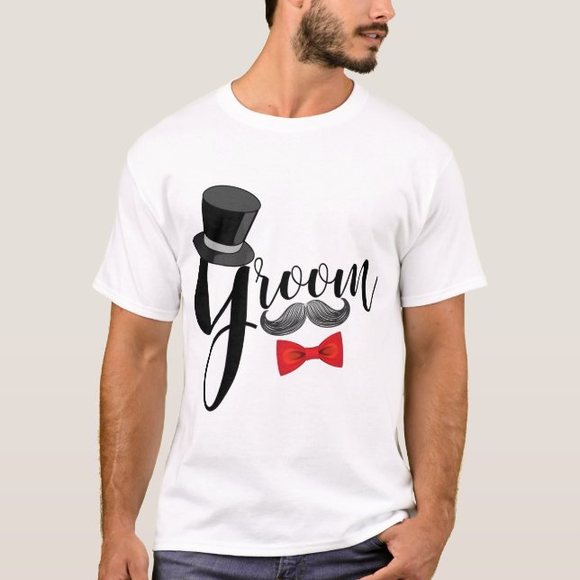 Mustache Groom Tee (Framsida)