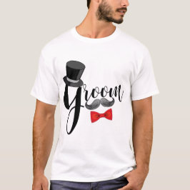 Mustache Groom Tee Shirt