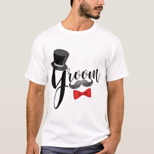 Mustache Groom Tee Shirt