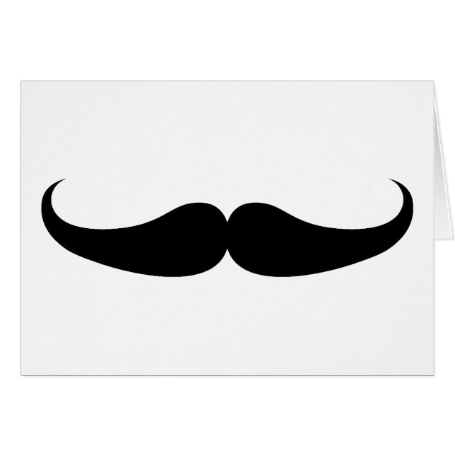 Mustache Hälsningskort (Framsidan Horizontal)