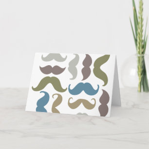 Mustache-hälsningskort Kort