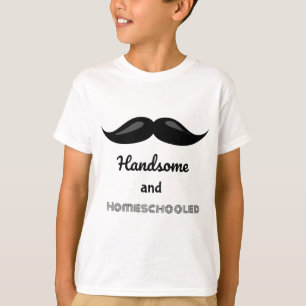 Mustache Handsome och Homeschooled Tee