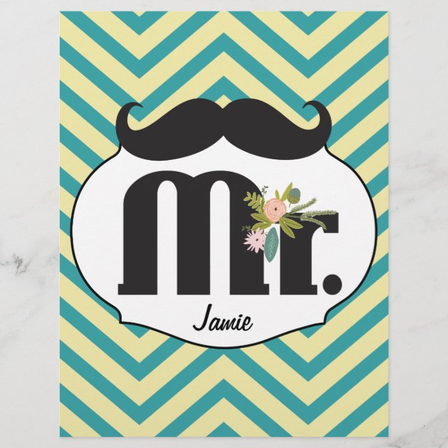 Mustache Hipster Mönster (Framsida)