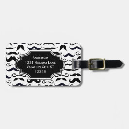 Mustache Hipster Mönster Bagagebricka