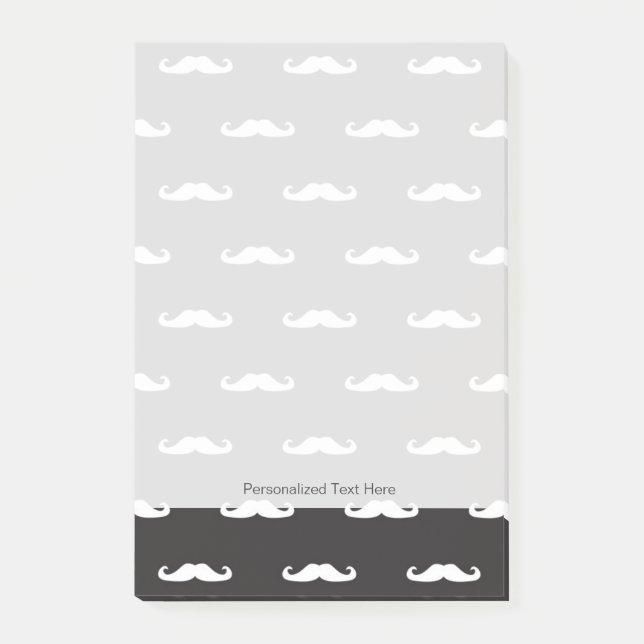 Mustache hipster mönster post-it block (Framsida)