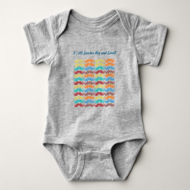 Mustache Hipster Mönster Tee (Framsida)