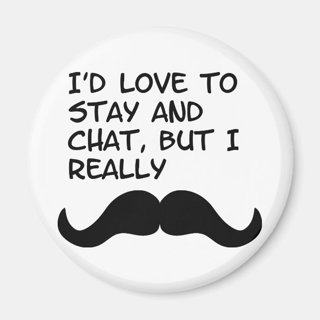 Mustache Humor Magnet (Framsidan)
