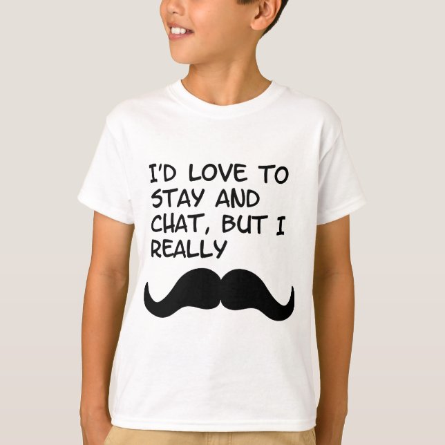 Mustache Humor T-shirt (Framsida)