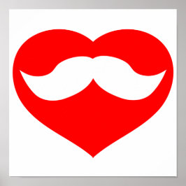 Mustache i hjärtat poster