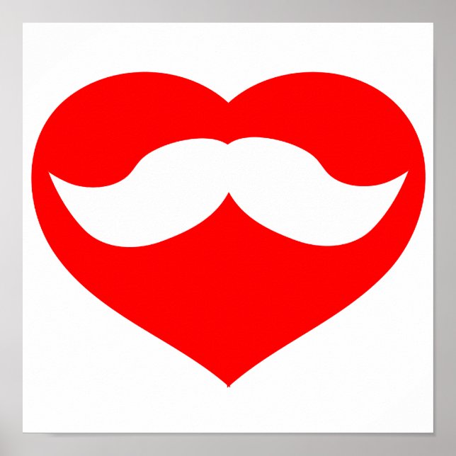 Mustache i hjärtat poster (Framsidan)
