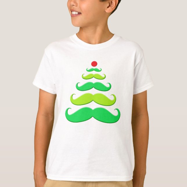 Mustache Julgran Apparel Tee (Framsida)