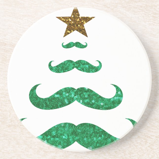 mustache julgran underlägg sandsten (Framsidan)