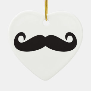 Mustache Julgransprydnad Keramik