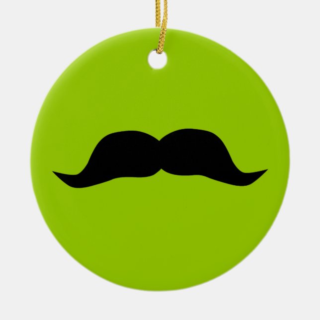 Mustache Julgransprydnad Keramik (Framsidan)