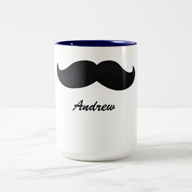 Mustache-kaffe mugg lustig personlig mugg (Center)