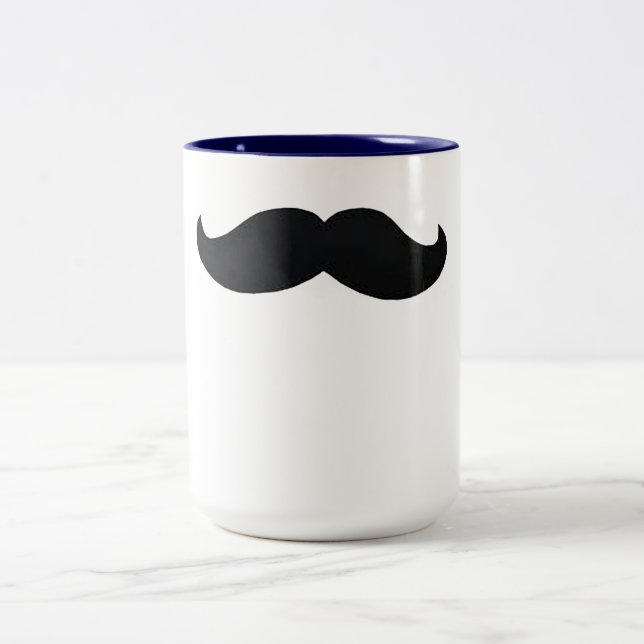 Mustache-kaffe mugg lustigast svarta mustasch (Center)