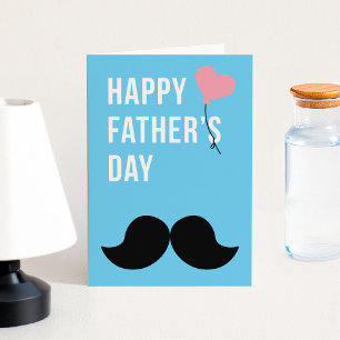 Mustache Kärlek för Pappa: Fars dag-mappat kort