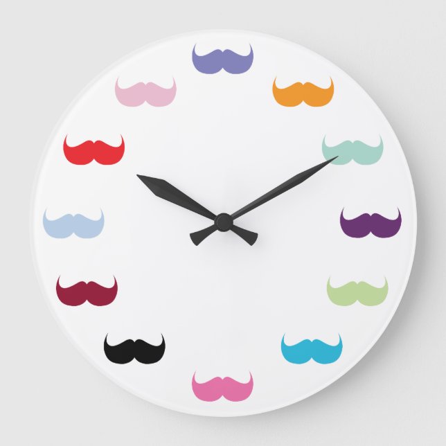 Mustache Kärlek Stor Klocka (Framsida)