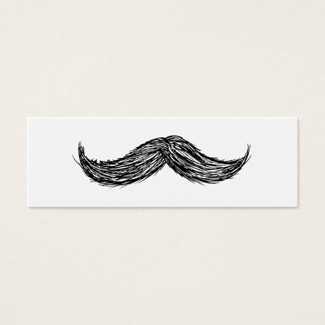 Mustache-kort Litet Visitkort (Framsidan)
