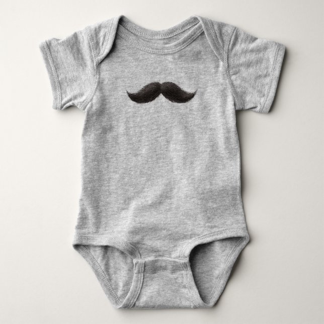 Mustache-kostym för den sofistikerade baby t shirt (Framsida)