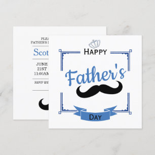 Mustache & Krona Fars dag Inbjudningar