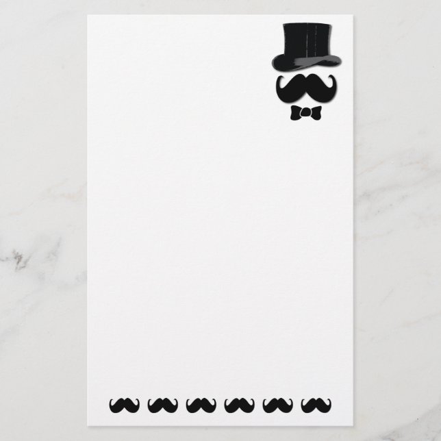 Mustache lakan i pappra brevpapper (Framsida)