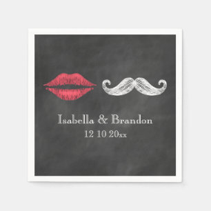 Mustache & Läppar Napkin Pappersservett