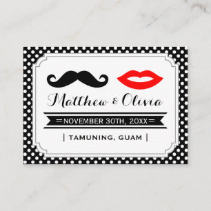 Mustache & Läppar Place Cards Placeringskort