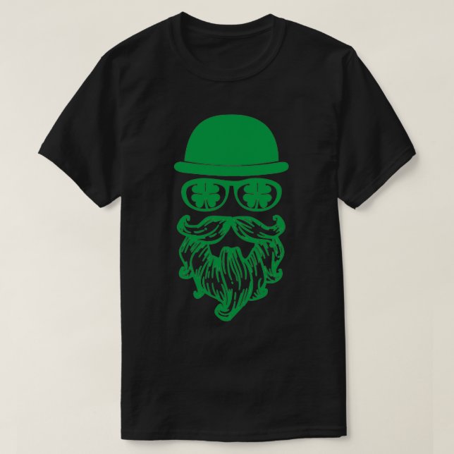 Mustache Leprechaunss St T Shirt (Design framsida)
