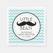Mustache Lil'Little Man Baby Shower Theme Boy
