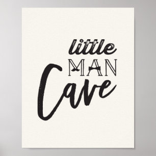 Mustache Little Man Cave Boy Baby Nursery Art Poster