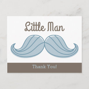 Mustache Little Man Vykort