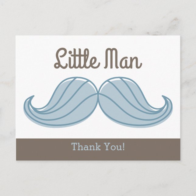 Mustache Little Man Vykort (Framsida)