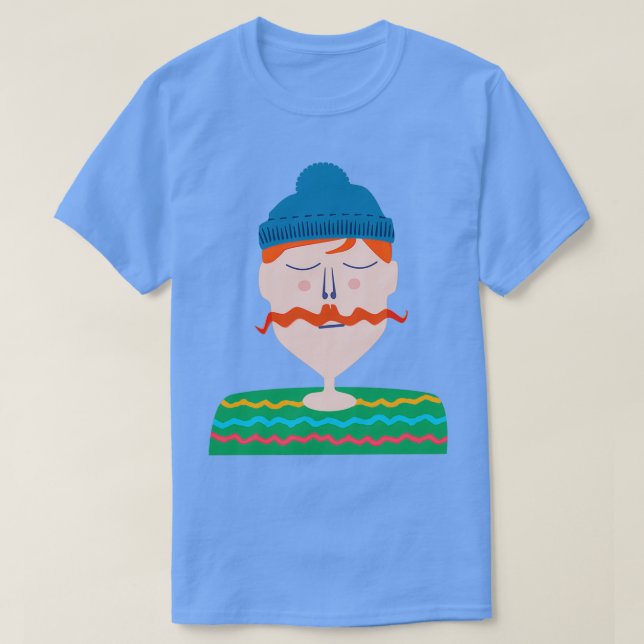 Mustache Man T Shirt (Design framsida)