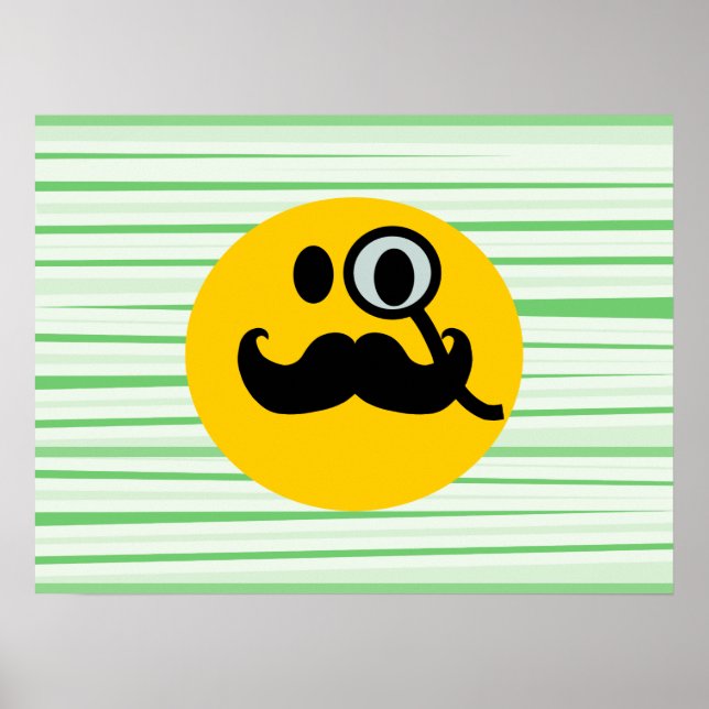 Mustache monocle poster (Framsidan)