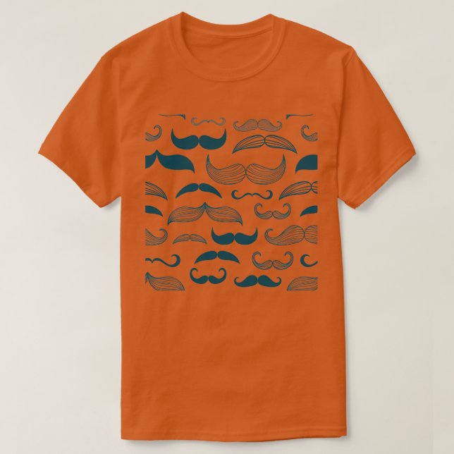 mustache Mönster Movement växer T Shirt (Design framsida)