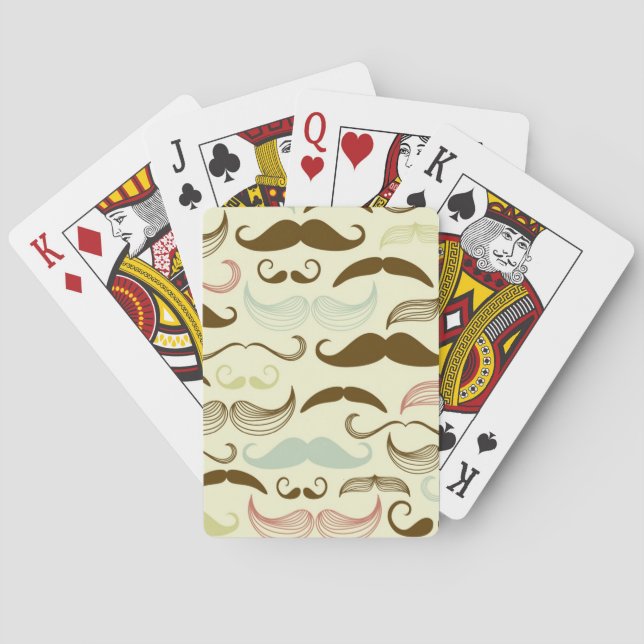 Mustache mönster, stil 4 kortlek (Baksidan)