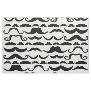 Mustache Mönster Tyg