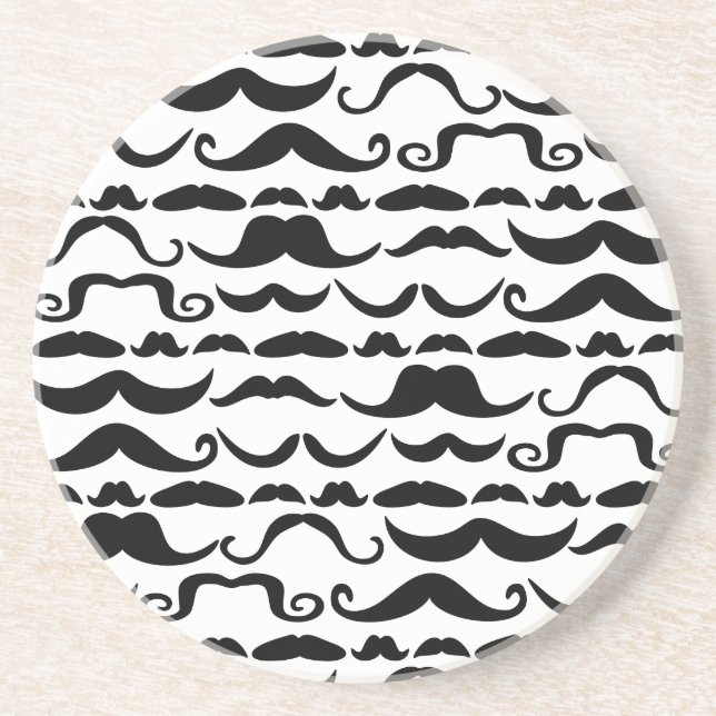 Mustache Mönster Underlägg Sandsten (Framsidan)
