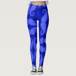 Mustache Mönster Workout Yoga Leggings