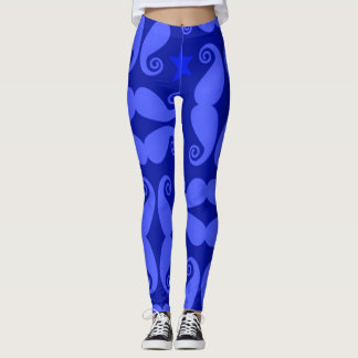 Mustache Mönster Workout Yoga Leggings