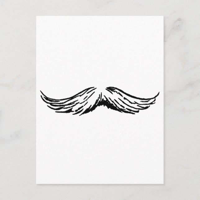 Mustache MUSEUM Zazzle-gåvor Vykort (Framsida)