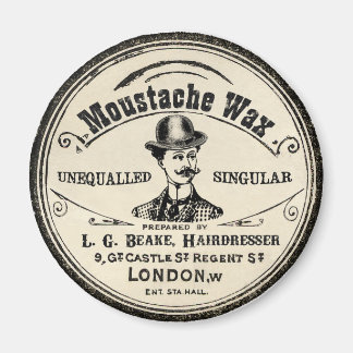 Mustache Mustach Vax Vintage Magnet