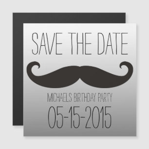Mustache / Mustache / Schnurrbart + din text Magnetisk Inbjudningskort