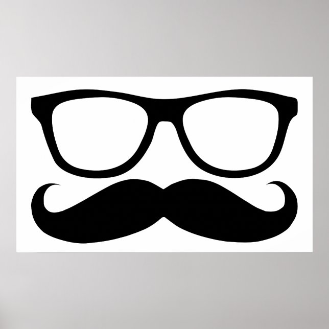 Mustache Nerd Poster (Framsidan)