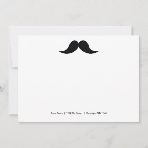 Mustache Note-kort Anteckningskort