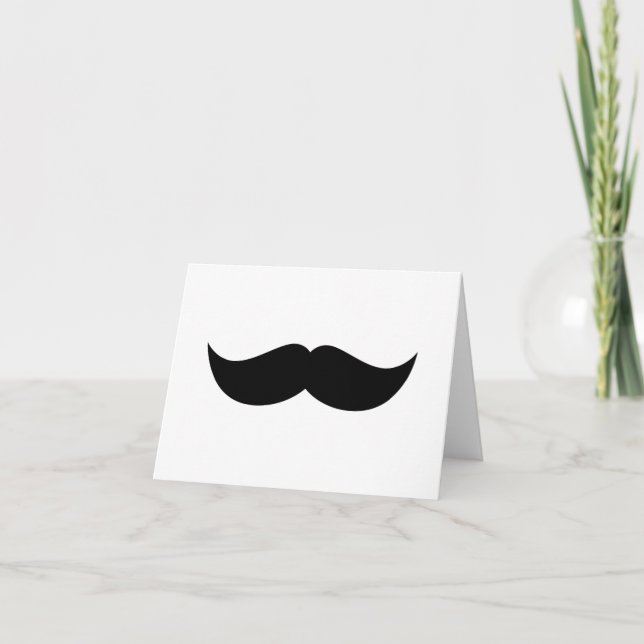 Mustache Note-kort Kort (Framsida)