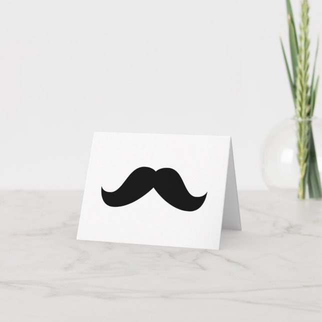 Mustache Note-kort Kort (Framsida)